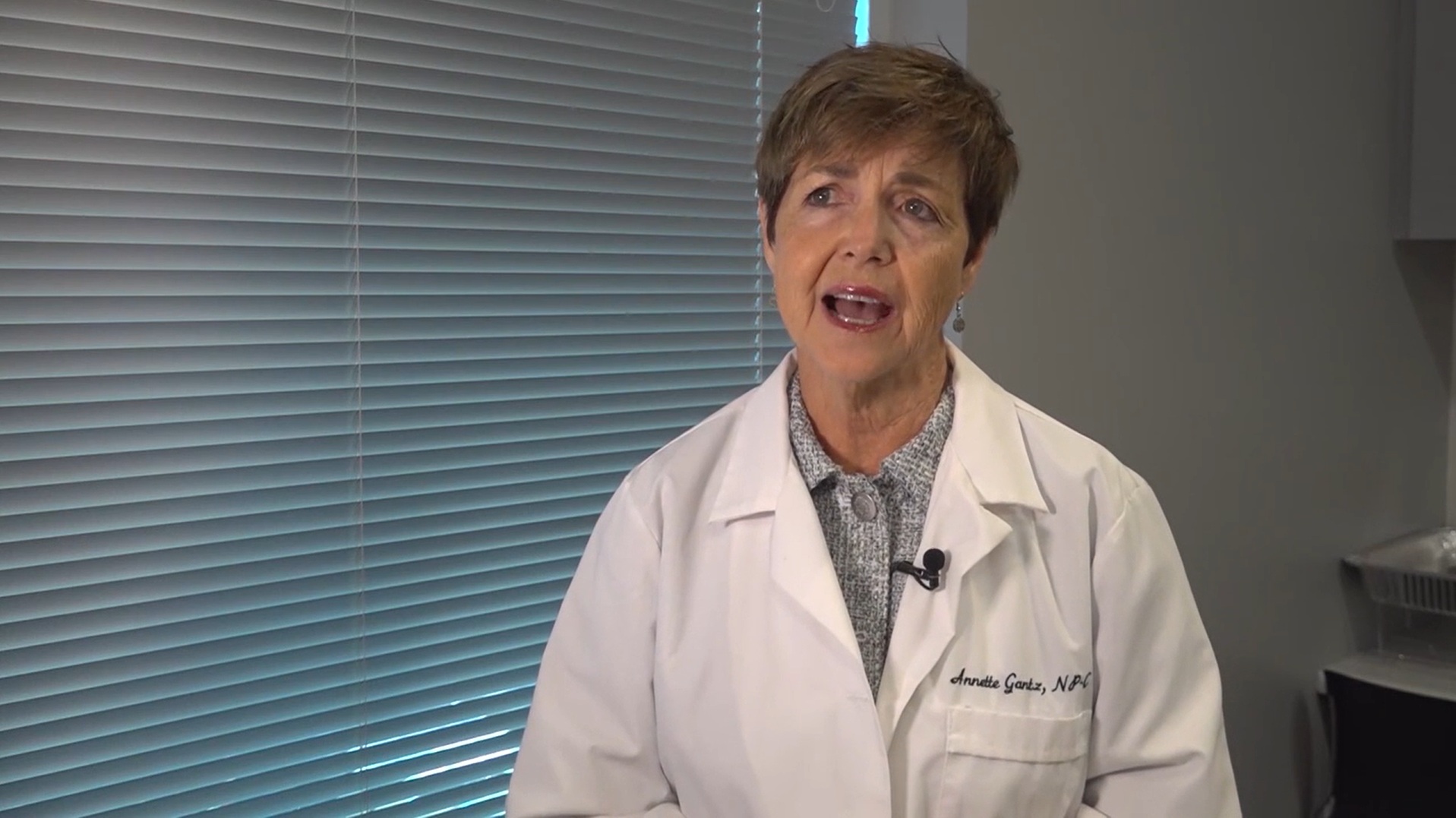 Annette Gantz talking about bone health in an interview with San Antonio News